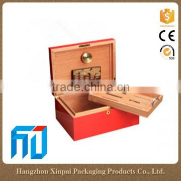 Lacquered unfinished wooden cigar humidor