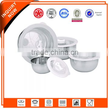 4Pcs Stainless steel mixing bowl with lid