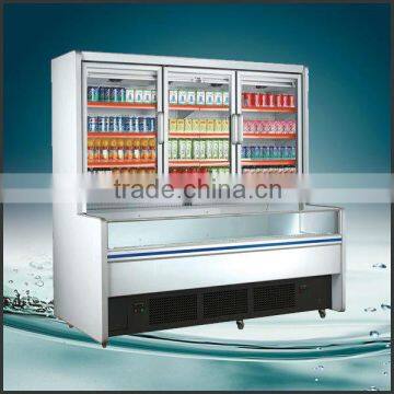 Supermarket Semi Vertical Multi Deck display freezer Guangzhou factory
