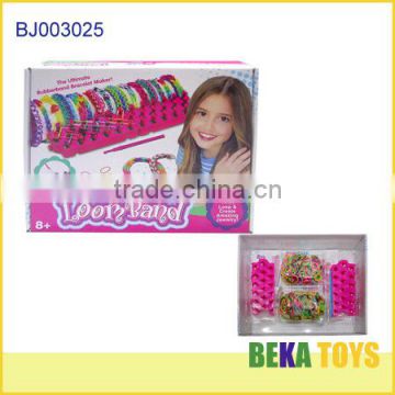 Fashion make rubber band bracelet diy crazy rainboww band loom kit in gift box