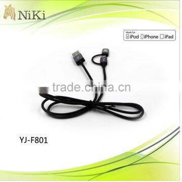 Nice Design 2 in1 usb cable charging fast for Android, iphone6