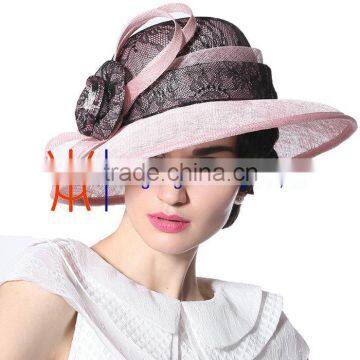 New fashion young women fabric design church hats