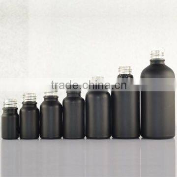 100 ml forsted black glass bottles with childproof cap