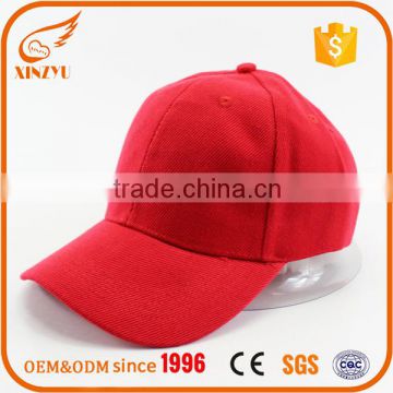 Promotional red softtextile cycling cap wholesale baseball cap without logo