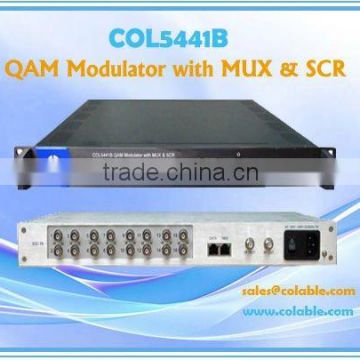 COL5441B QAM modulator integrated with multiplexer & scrambler