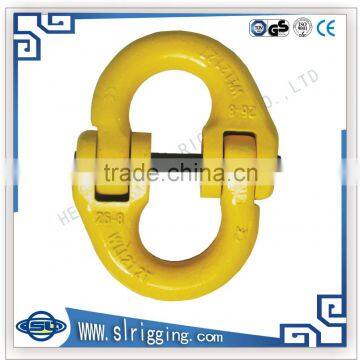 Painted yellow european type Twin Clevis Connecting Link