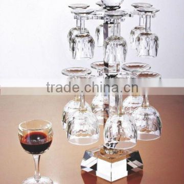 Executive crystal glass wine rack and wine shelf for wineglass holder(R-1451
