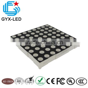 high reliability red and pure green bi color 8*8 dots PIN LED dot matrix display