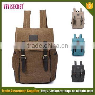China manufacturer good brand korean travel bag laptop canvas men backpack women