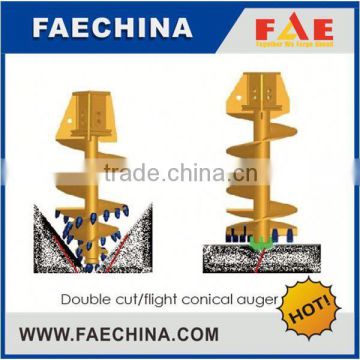 FAE double cut double spiral drilling rock auger