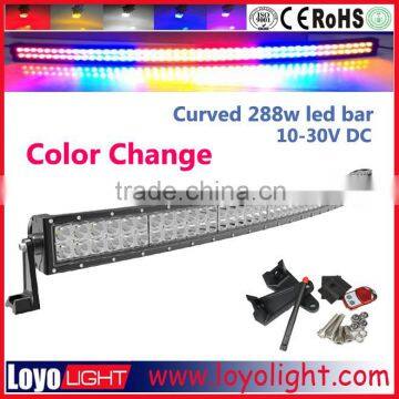 288W 50inch rgb led bar light halo with bluetooth remotes