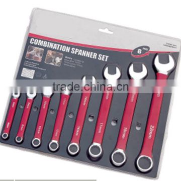 8 pcs Combination spanner set Wrench set 6mm-22mm with high quality