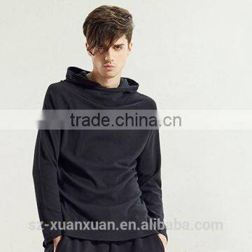 New Wholesale Mens Casual cusom Black Hoodies for men Hooded Hoodie