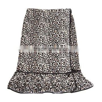 Leopard Fleece Girls Sexy Bath Skirt
