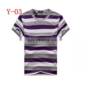 cotton t-shirt with stripe printing custom for men