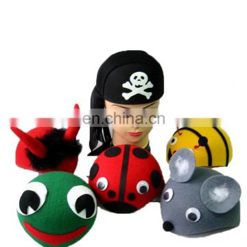 MCH-1324 Party Halloween funny cheap black Pirate Captain felt Hat