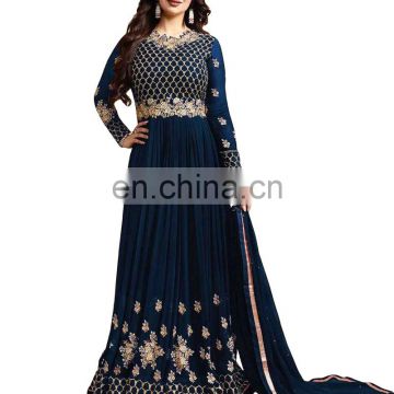 Women's Attractive Party Wear Semi Stitched Anarkali Suits With Heavy Embroidery 2017