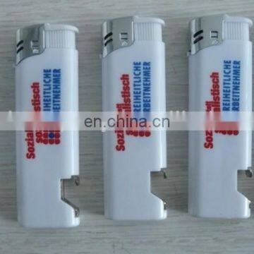 White Promotional Lighter with bottle opener