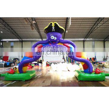 Outdoor Kids Play Zone Entrance Gate Advertising Inflatables Arches Octopus Theme Inflatable Arch