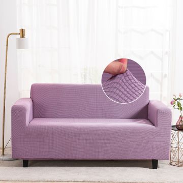 Stretch Velvet Sofa Slipcover Couch Sofa Cover Furniture Protector with Elastic Bottom Lavender
