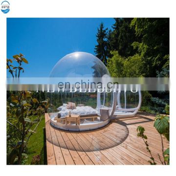 Factory customized 0.8mm pvc/ tpu inflatable geodesic domes, outdoor crystal bubble tent for sale