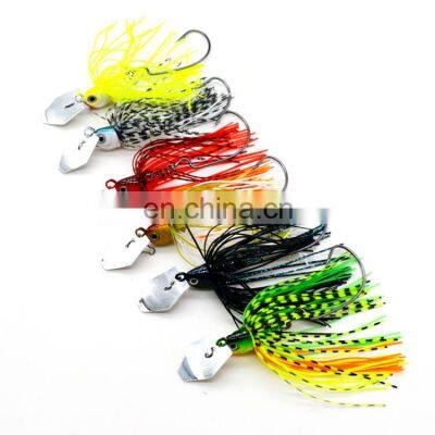 Wholesale 13g Artificial Bait Mixed Colour Lead Skirt Rubber Fishing Jigs Head Buzz Swim Bass  saltwater jigging  Lure