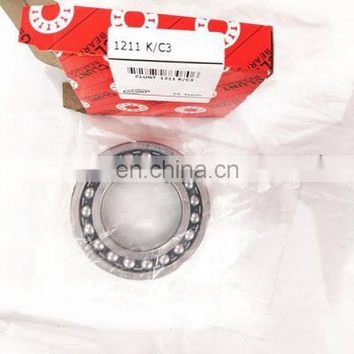 Famous Brand Self-aligning ball bearing 1211-K--C3 size 55*100*21mm Double Row 1211 K/C3 Tapered Bore Ball Bearing in stock
