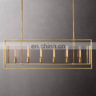 Hengzhi Villa Luxury Glass Big Hanging  Lamps  BECKMAN RECTANGULAR CHANDELIER 72\