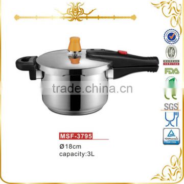 MSF upmarket stainless steel pressure cooker with colorful safety value