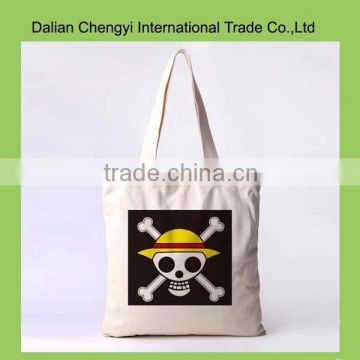 Factory price special design printed natural cotton canvas shopping bag