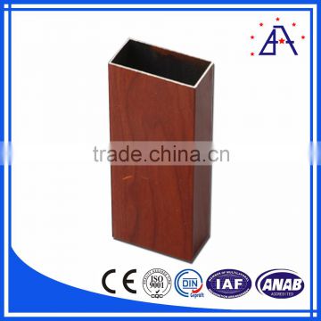 high quality and good price wood look aluminum rectangular tube