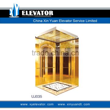 XY Elevator Golden Passenger Elevator Cabin