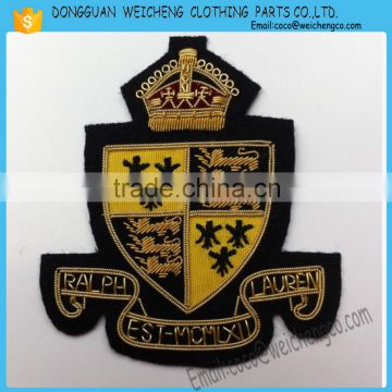Hand made badges wire badges /Bullion Badges | Bullion Blazer Badges | Hand Embroidery Bullion Wire Blazer Badges