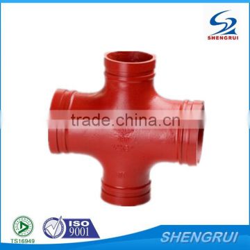 China Manufacturer Pipe Fittings, FM UL Approved Ductile Iron Fitting Reducing Cross