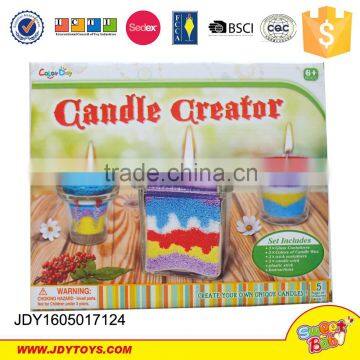 wholesale candle toy colorful sand art with all certiicate promotive gift