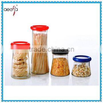 Hot sale glass food container kitchen storage tea sugar cofee