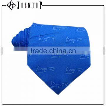 custom design fashion silk navy blue tie for man