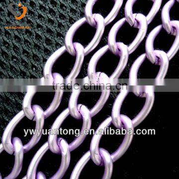pink color metal curb shape chain