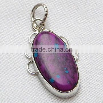 Fabulous Copper Turquoise 925 Sterling Silver Pendant, Gemstone Silver Jewellery, Silver Jewellery Manufacturer