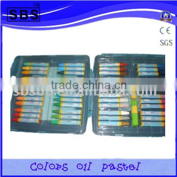48 color soft oil pastel painting set in plastic box for drawing