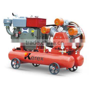 Professional manufacturer Kerex China diesel piston air compressor for sand blasting