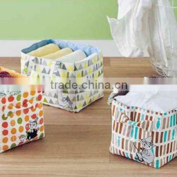 reative printing cotton storage box with handle