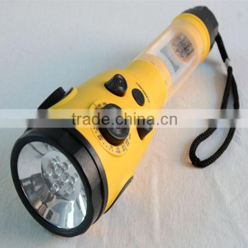 Made in China ABS plastic saving Portable dynamo radio dynamo torchlight