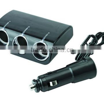 DC 12/24V 3 way sockets with USB and switch