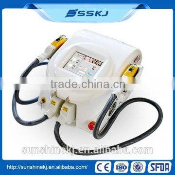 2 in 1 SHR IPL laser hair removal machine with 2 handles