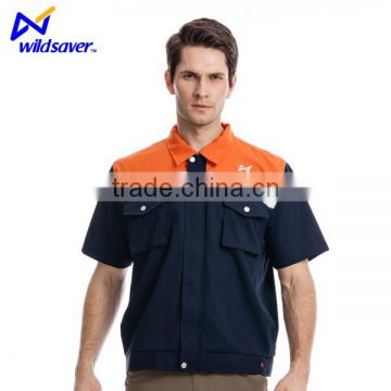 reflective factory LED light work safety work vest clothing with pockets