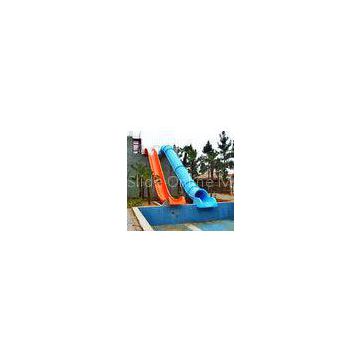 Colorful Swimming Pool Water Slides , Aqua Park Equipment Barrel / Sledge Slide games