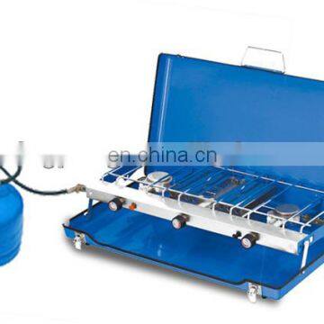 Foldable steel 3 burner gas stove