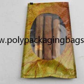 Resealable Slider Zipper And Window OPP Cigar Tobacco Bag