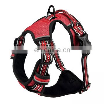 Reflective dog harness vest outdoor sport set safe and light pet harness